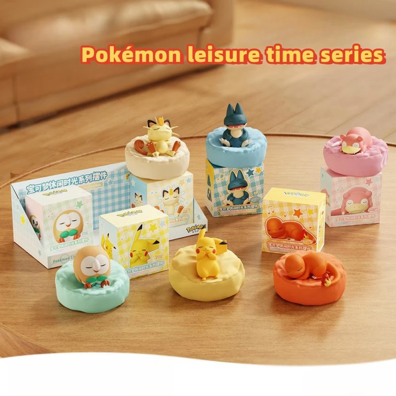 Pokémon Series Pikachu/Meowth/Munchlax/Rowlet Cartoon Figures Desktop Collection Ornaments Friends and Children Birthday Gifts