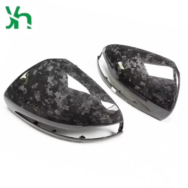 غطاء مرآة من ألياف الكربون الجافة مزورة لسيارة Mercedes-Benz W222 W213 X205 W238 W205 C S GLC E AMG حافظة مرآة الرؤية الخلفية للباب #6