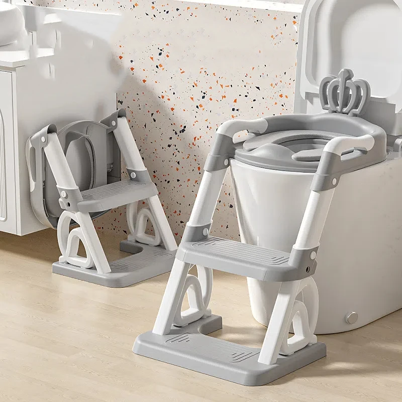 

Baby Toilet Folding Rack Step Stool Stair Style Children's Toilet Boy and GirlChild Step Seat Ring Baby Auxiliary Toilet Seat