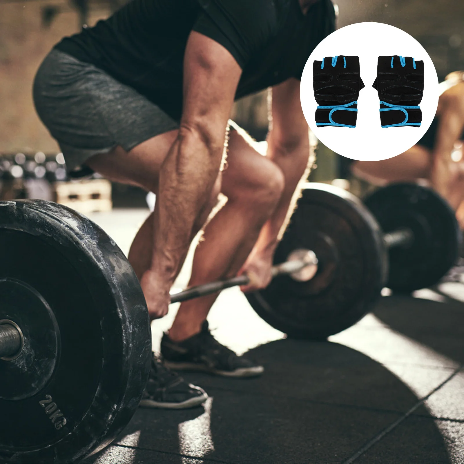 1 زوج قفازات رياضية نصف اصبع تنفس المضادة للانزلاق رفع الدراجات الصالة الرياضية ممارسة ارتداء لركوب تسلق تجريب اللياقة البدنية #2