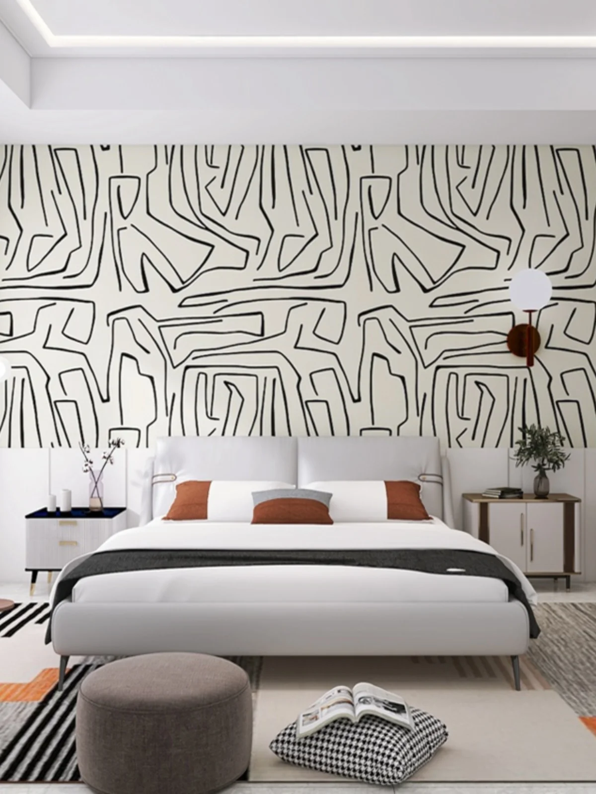 

Пользовательские Papel De Parede 3D белые геометрические шестиугольники мозаика фото обои современное постельное белье комната диван фон геометрическая обои