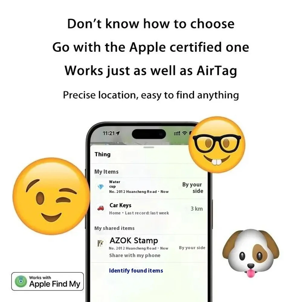 MRSVI جهاز تحديد المواقع الذكي الصغير AirTag للعثور على تطبيقي جهاز تذكير لمكافحة خسر جهاز تعقب للأطفال محفظة مكتشف الحيوانات الأليفة #3