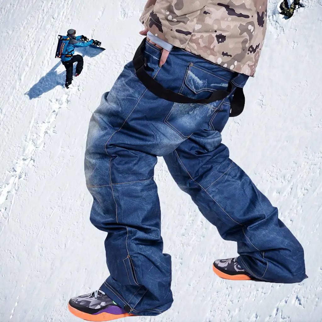 Insulated Trousers Men Ski Bib Adjustable Suspender Outdoor Skiing Clothes Man for Snow Activities