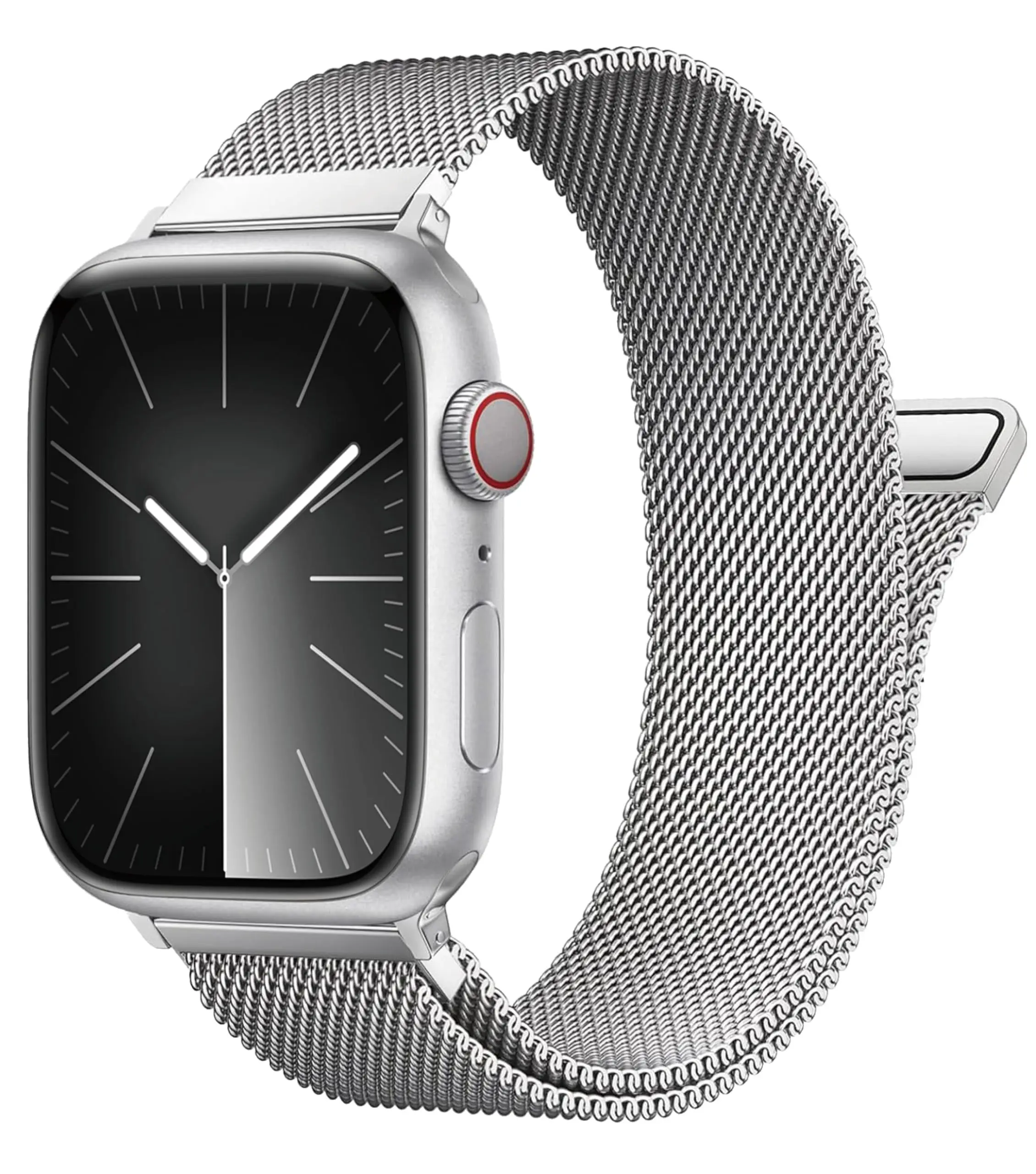 Cinturino per orologio ad anello milanese per apple Watch ultra 2 band 49mm 44mm 40mm 41mm 45 38 46 42mm Bracciale iwatch Series10 9 6 5 SE 7 8 3