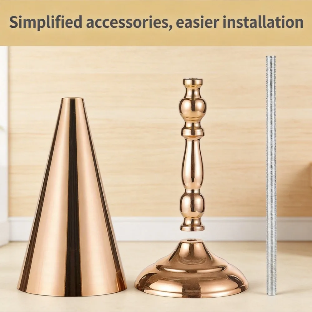 Gold Flower Stand Wedding Centerpiece 2PCS Metal Vase Table Decor for Party Anniversary Event Luxury Home Decor