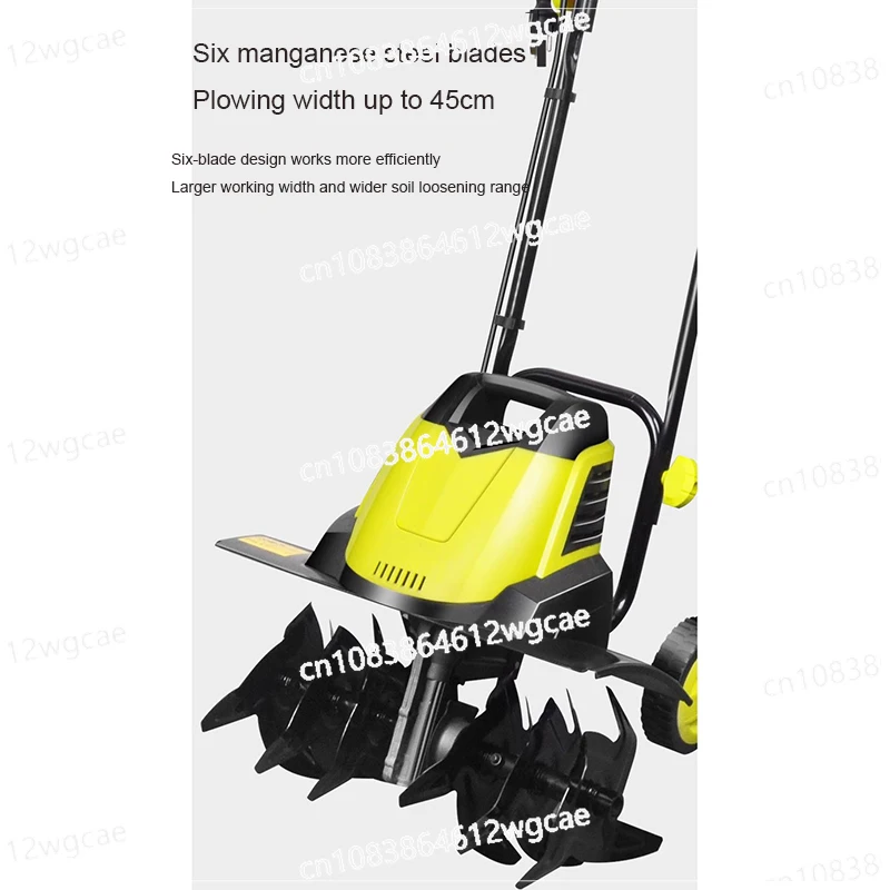 

Multifunctional Garden Rotary Cultivator Bulldozer Agricultural Rotary Tiller Electric Small-Scale Scarifier Plow