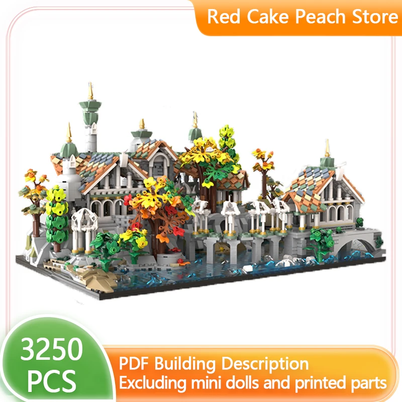 

Ring Movie Street View Model MOC Building Bricks Medieval Mini Forest Castle Modular Technology Gifts Holiday Assemble Toys Suit