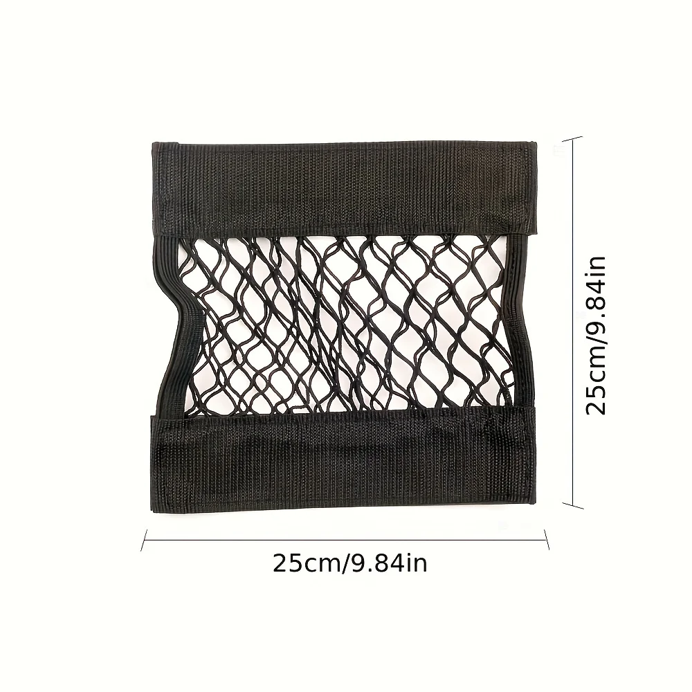 5 Size Car Back Rear Trunk Seat Elastic String Net Magic Sticker Mesh Storage Bag Pocket Cage Auto Organizer Seat Back Bag