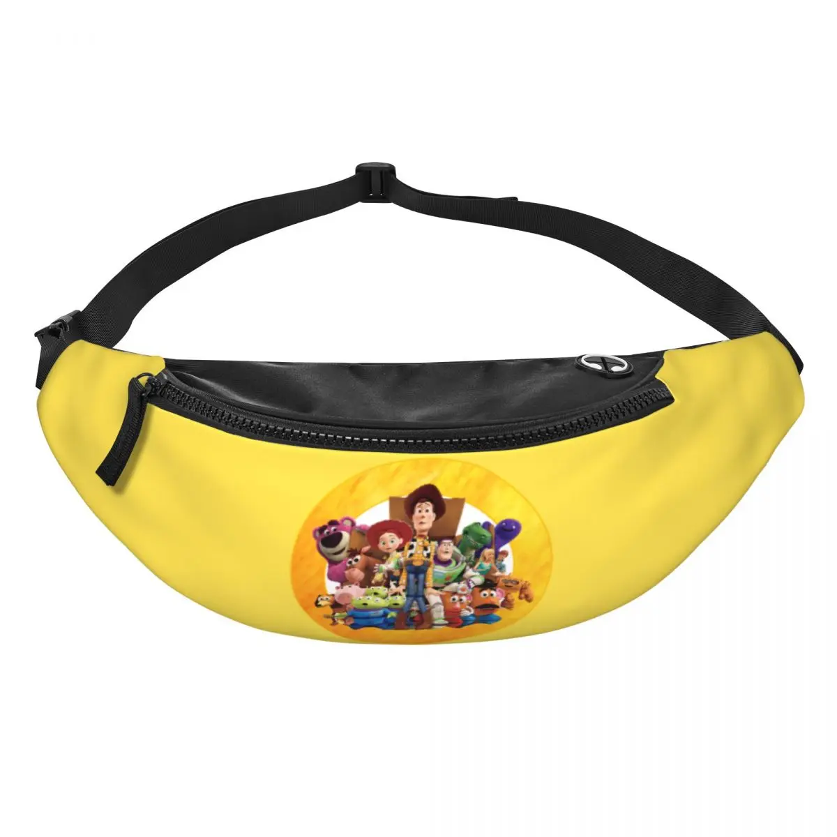 Custom Toy Story Character Fanny Pack Men Women Woody Aliens Crossbody Waist Bag for Travel Cycling Phone Money Pouch