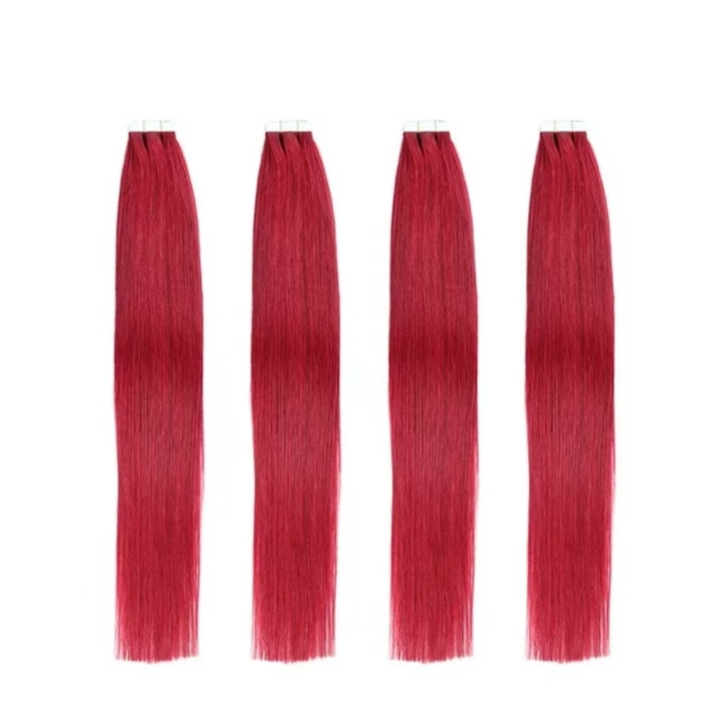 Silky Straight Tape Hair Extensions Bug Color Remy Human Hair Seamless Skin For Salon High Quality PU Tape in Hair Extension