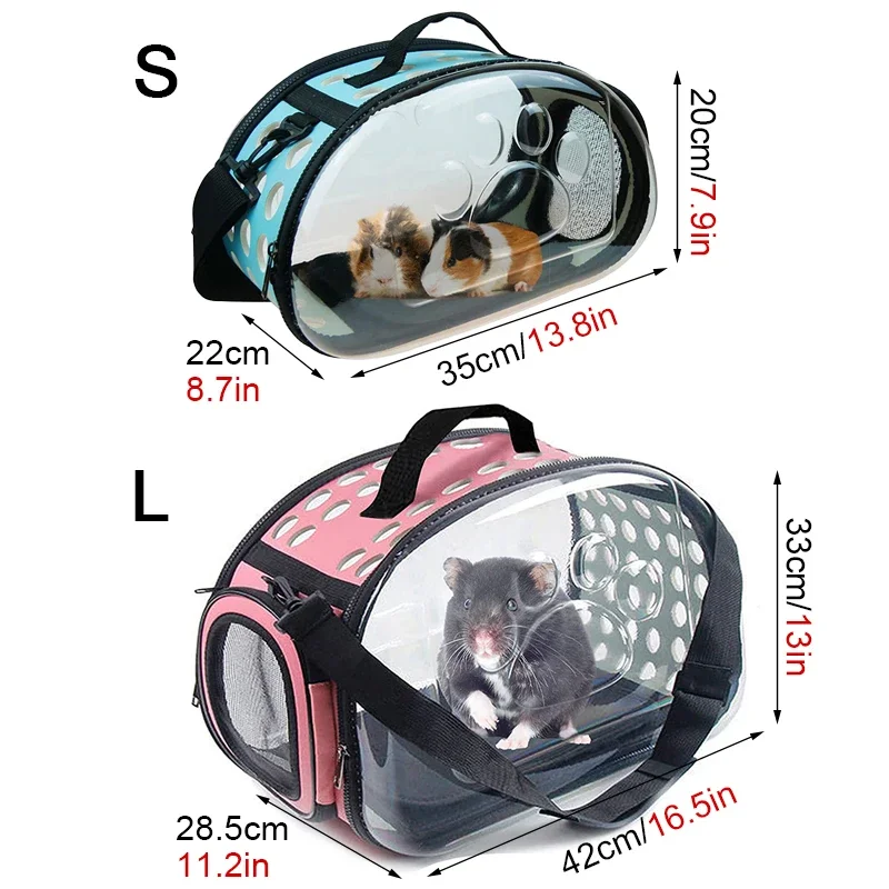 

Transparent Foldable Pet Travel Carrier Bag, Portable Shoulder Strap Handbag For Puppy Kitten, Outdoor Capsule Travel Carrier