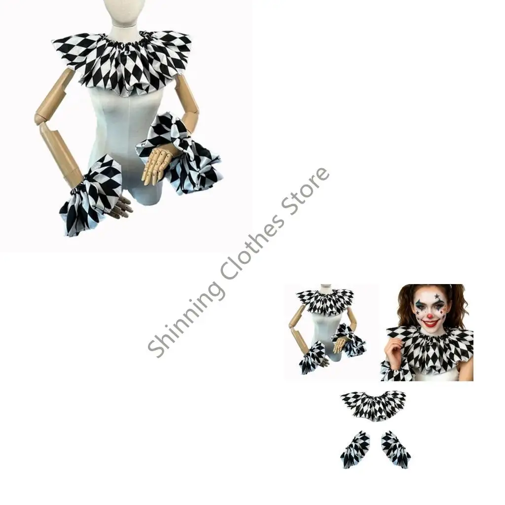 M68A Decorative Checkered Collar For Themed Parties Comfortable And Durable Design