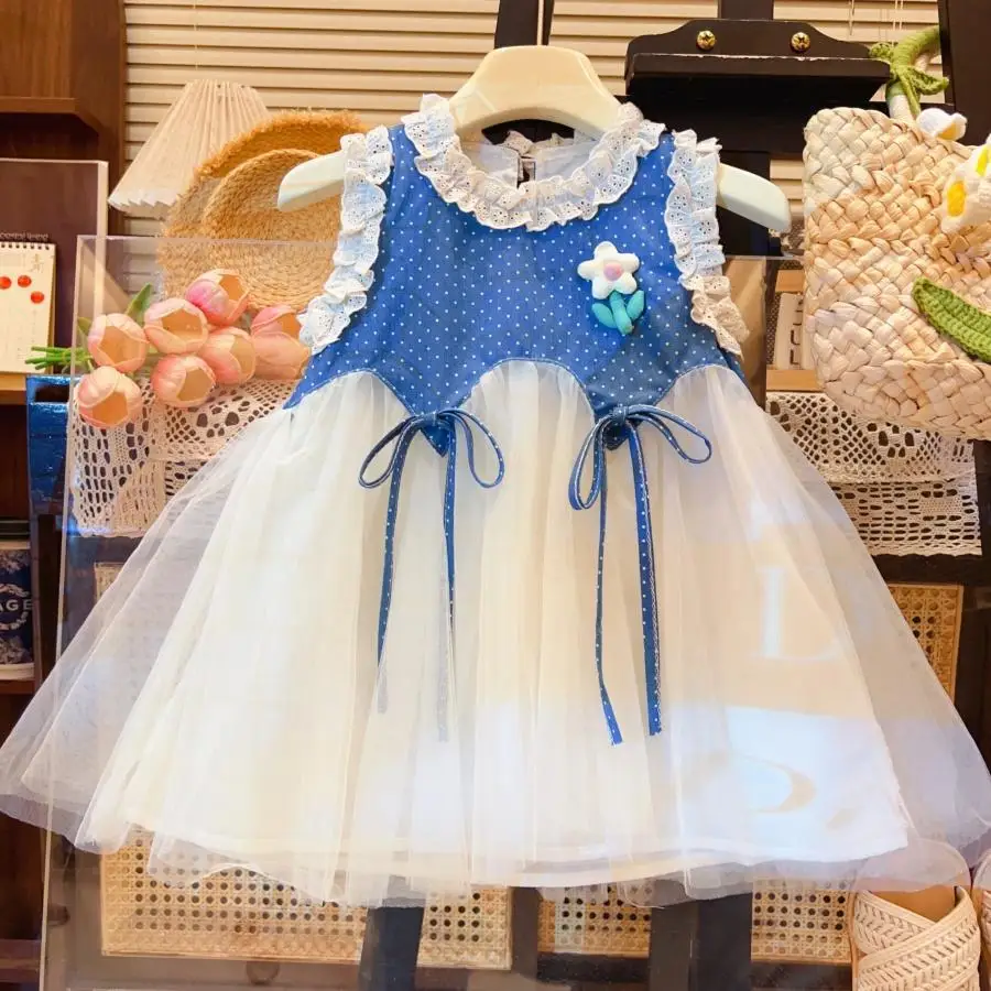 

Girls Dresses Summer 2025 Children Princess Sleeveless Dress For Baby Girl Clothes Kids Birthday Party Outfits Teenagers Dress 7