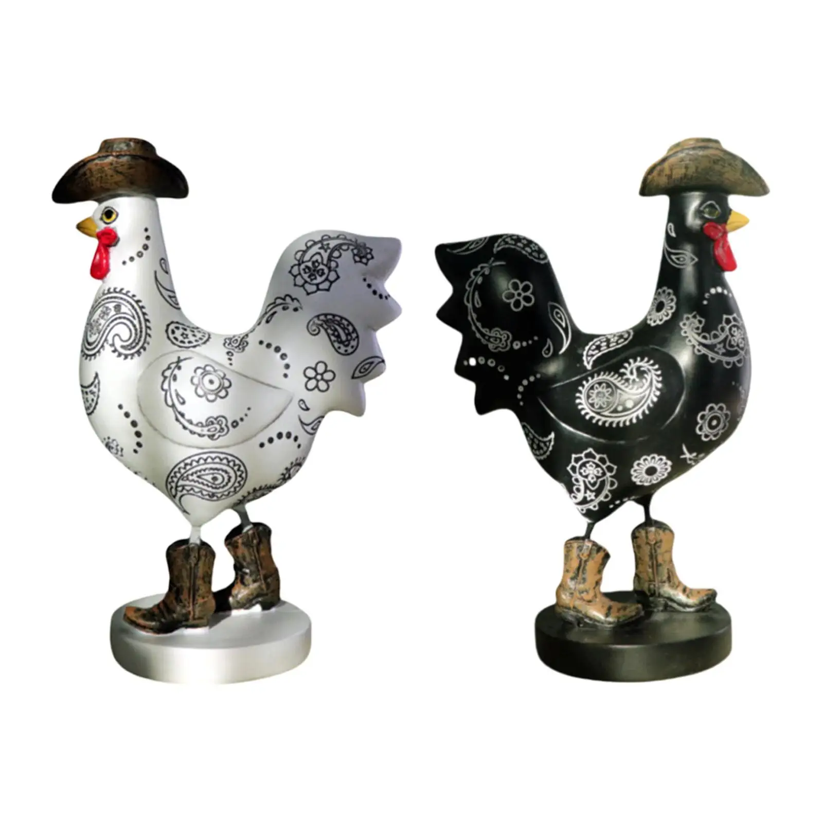 

Rooster Garden Statue Art Crafts Decorative Collectible Farm Animals Statue Home Decor for Outside Lawn Patio Balcony Kitchen