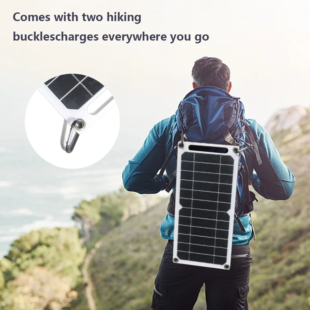 Solar Panel 5VUSB 6W Waterproof Outdoor Hiking Camping Portable Battery Battery Panel Solar Charger Mobile Phone Mobile Power