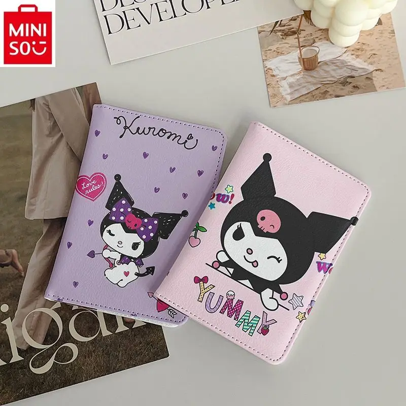 

MINISO 2024 New Cartoon Kuromi Multi functional Card Bag Travel Portable Storage Card Document Wallet