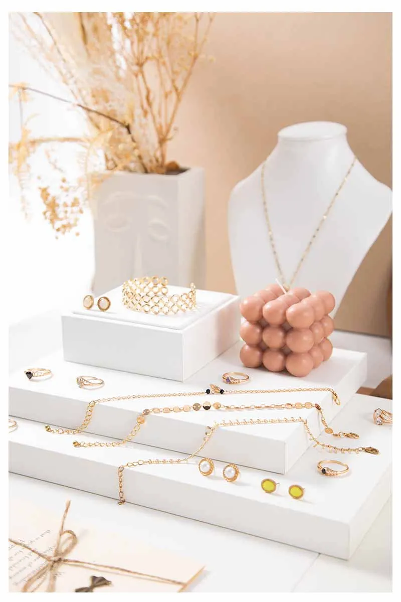 الأبيض بو نحى عرض المجوهرات حصيرة مجوهرات مكافحة مجلس حصيرة اللوح الأساسي عرض خزانة حصيرة علبة مجوهرات اليشم