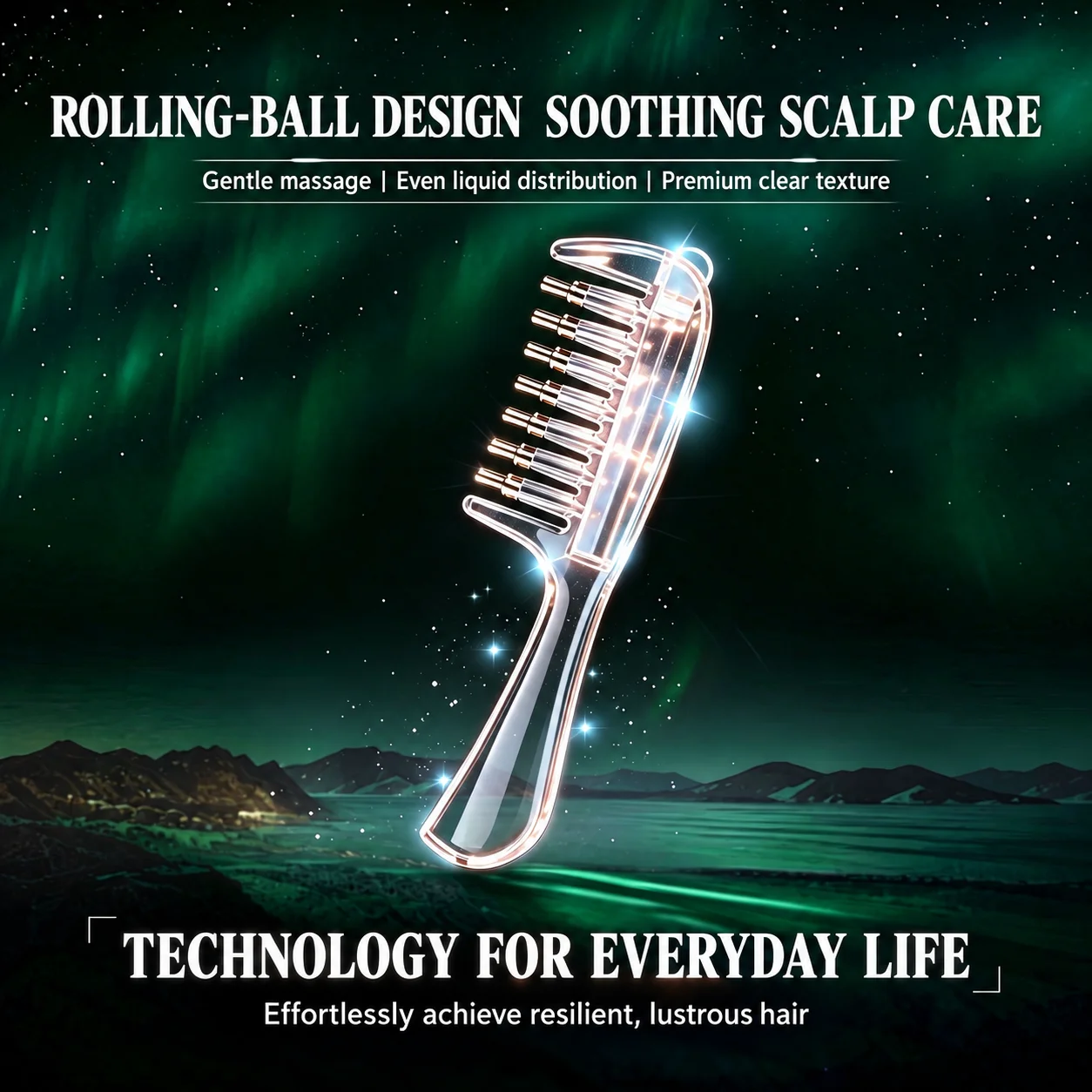 Liquid Dispensing Massage Comb Controlled Scalp Massage Comb Scalp Applicator Comb Translucent For Home Hair Care Before Washing