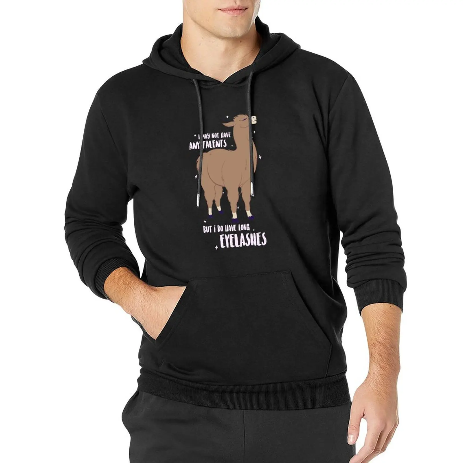 

Shirokuma Cafe Llama Pullover Hoodie men's winter sweater mens clothing graphic t shirts men pullover