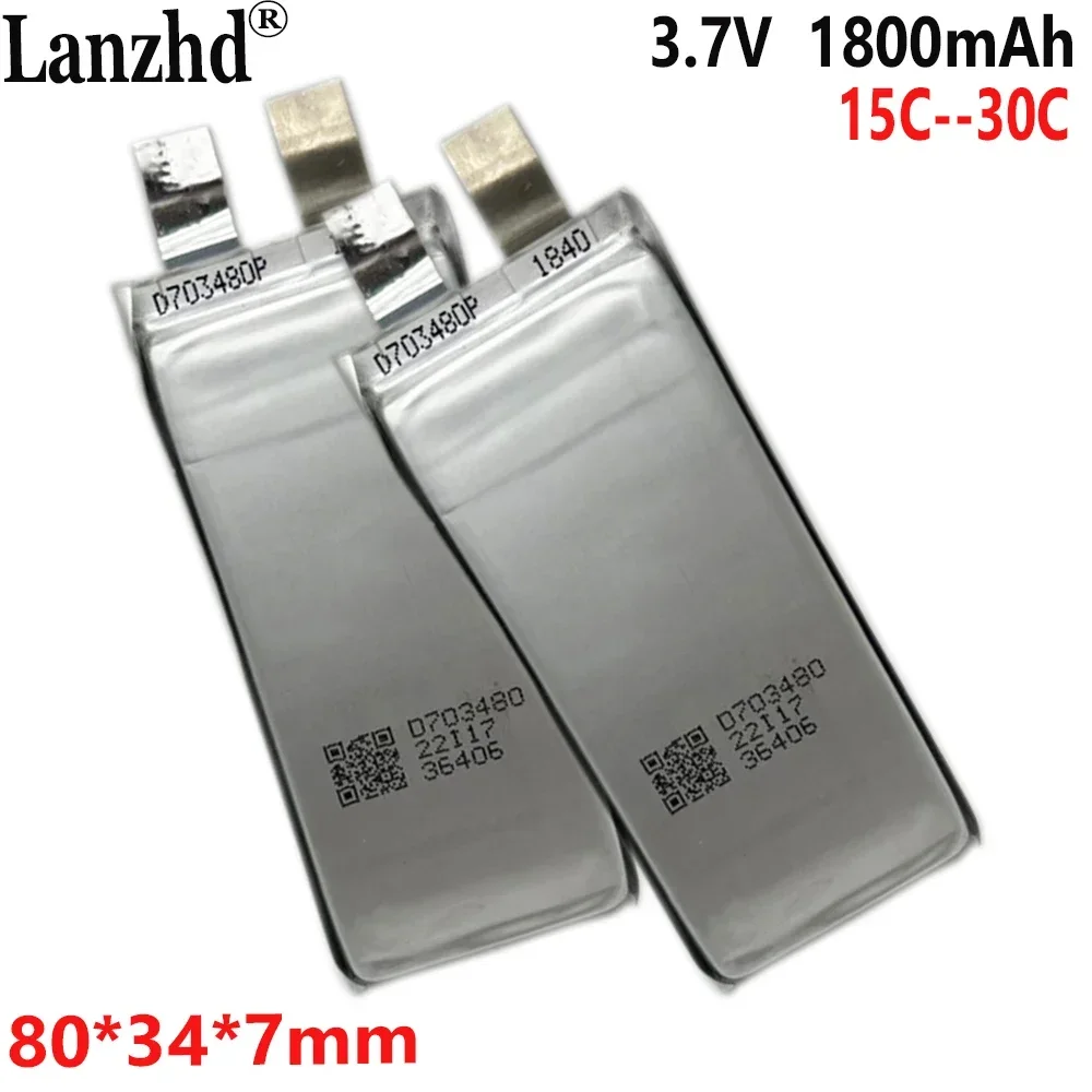 Original 3.7V Li Polymer battery For model airplane Ship model car Scooter Sweeper toy category battery 15C 30C 1800mAh (1-12PCS