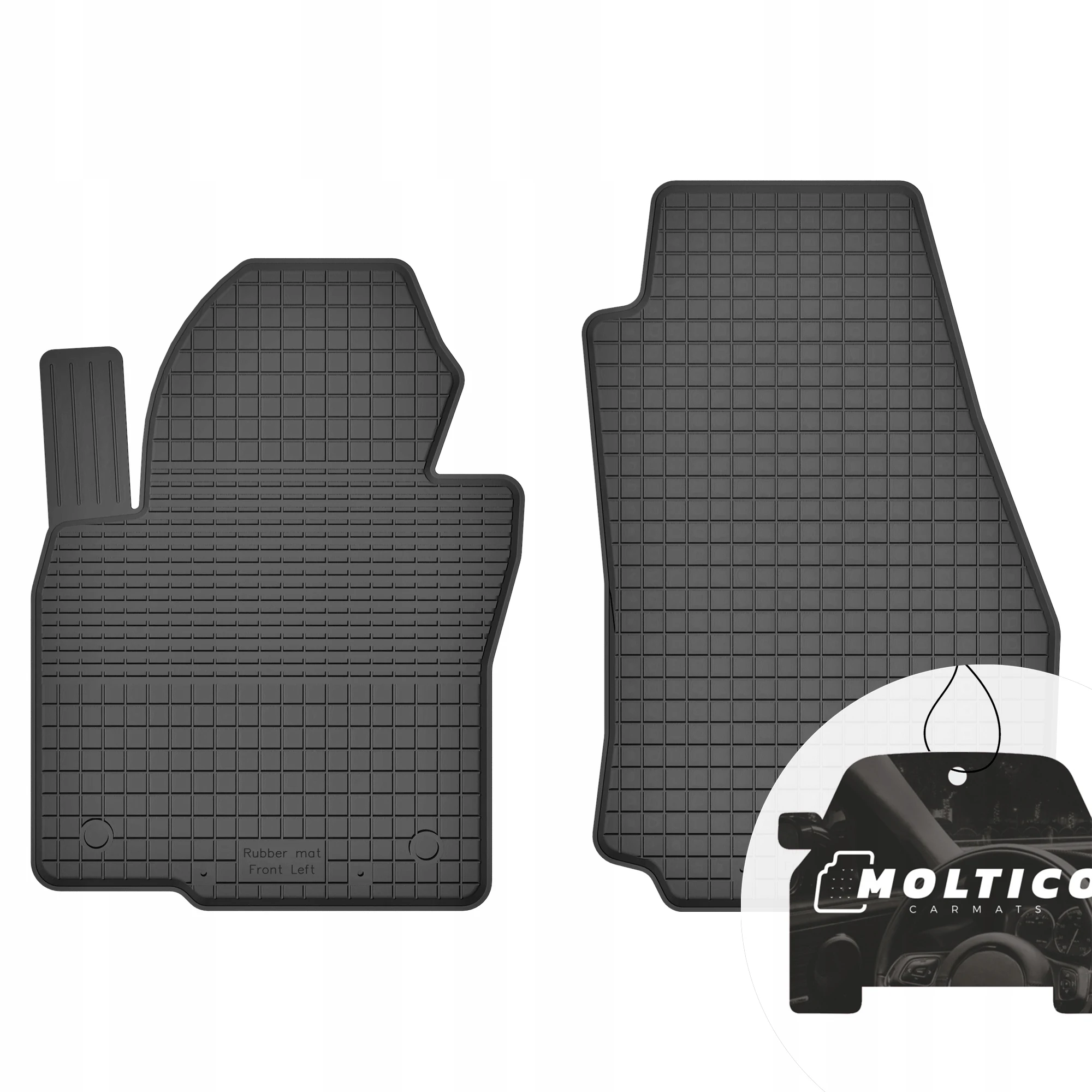 Tappetini in gomma anteriori per Skoda Yeti 2009-2017 con Rant