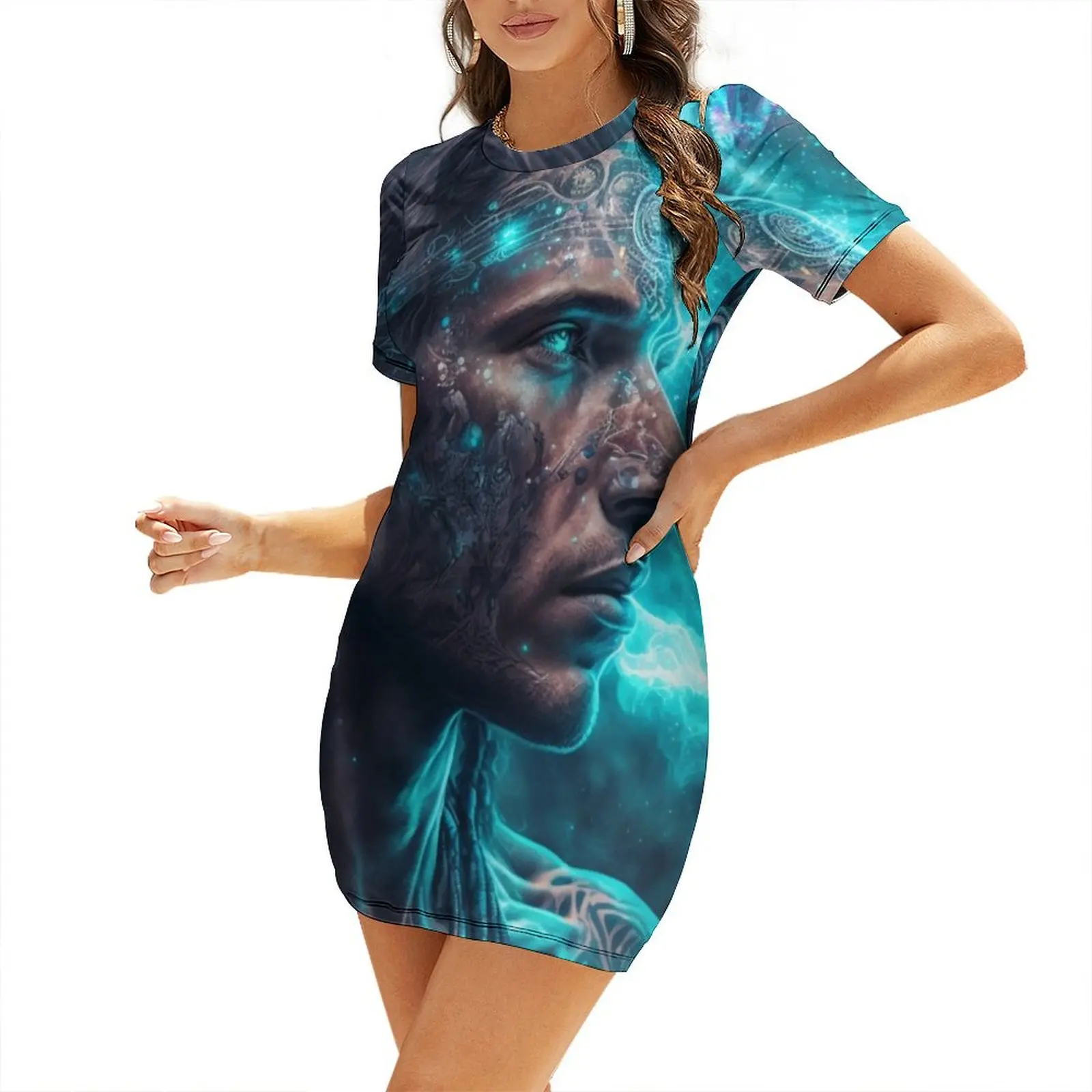 

Shaman Of Astral Medicine Short Sleeved Dress wedding guest dress 2025 Women's clothing bandage dress