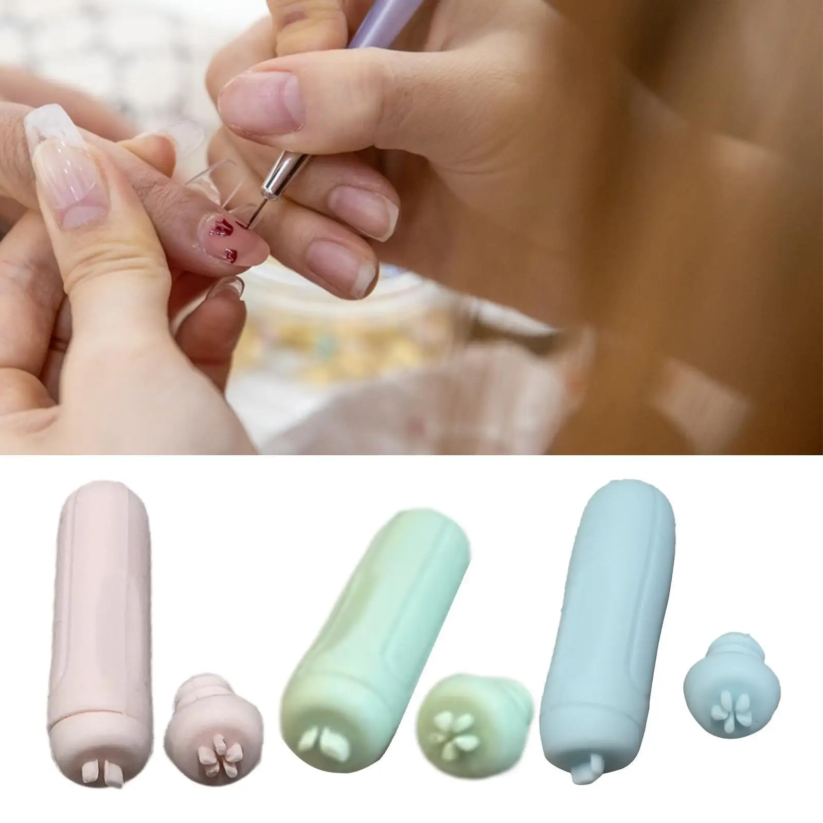 Caneta para carimbo de arte em unhas, ferramenta de pintura de ponto grafite, fácil de usar para mulheres, carimbo de unhas, faça você mesmo, ferramenta para arte em unhas