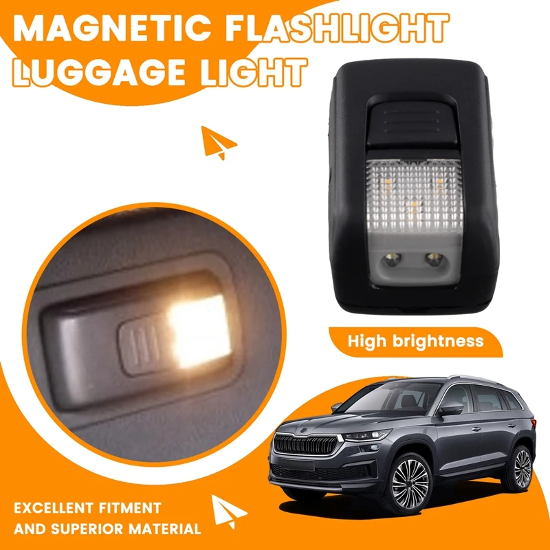 For Skoda Superb Yeti Octavia Kodiaq Karoq Tiguan TRCM Magnetic Flashlight Luggage Light 3T0947417 3T0947417E