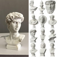 Resin David Statue Mini Head Art Decoration Norse Mythology Music Artist Figure Statue European Modern Art Sculpture Decoration