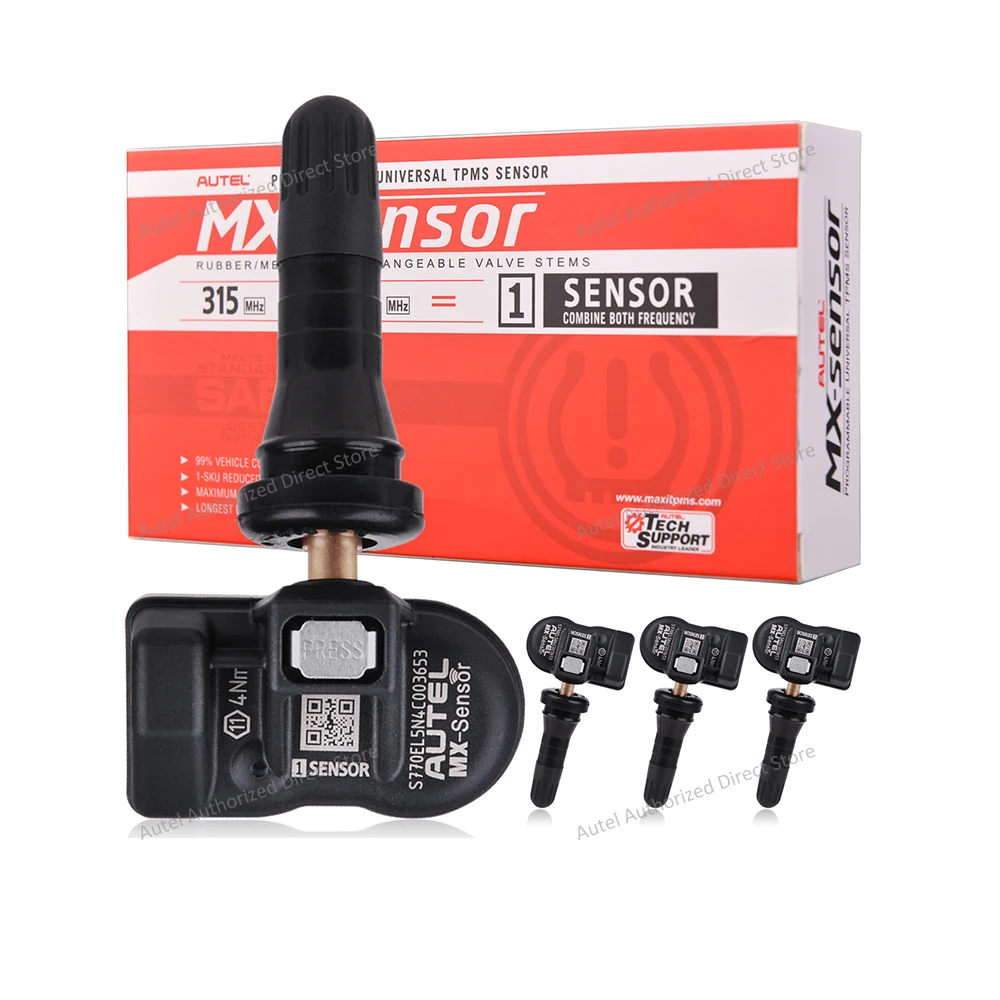 Autel MX-Sensor TPMS-sensoren 2-in-1 315MHz + 433MHz frequenties Insteekbare bandensensor Autel Sensor werkt met TS501 Pro TS508WF