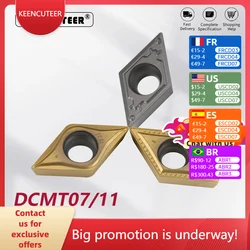 External Turning Tool Blade DCMT070204 DCMT070204 DCMT11T304 DCMT11T308 Carbide Insert for Cermet SDJCR/L Lathe Parts CNC Cutter