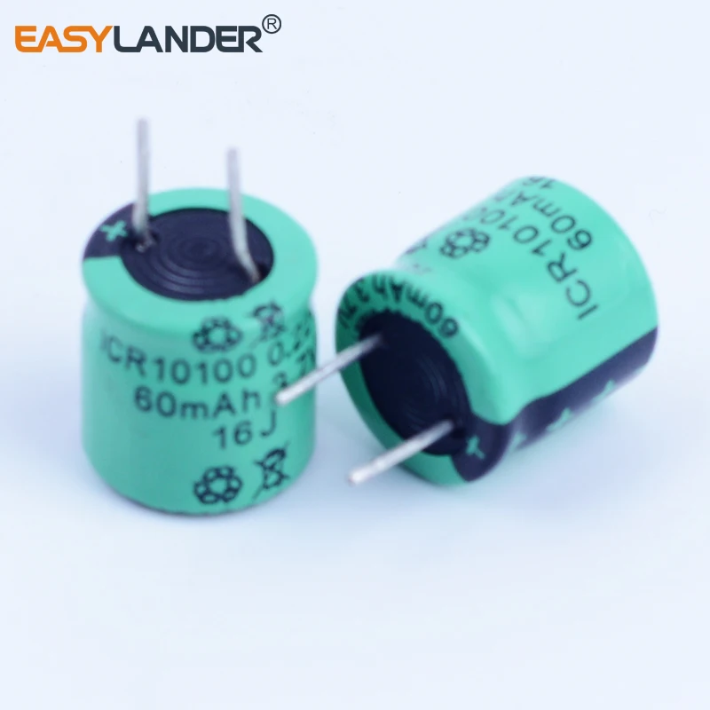 2pcs/Lot Easylander  ICR10100 10100 3.7V 60mAh Li-polymer li ion Battery FOR Sports Bluetooth headset Dedicated battery 1010