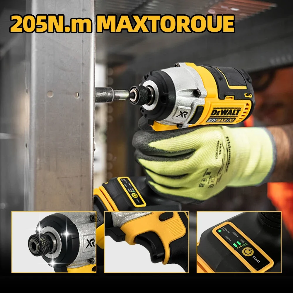 

Dewalt DCD887 Электрическая дрель Ударная отвертка 20 В с литиевой батареей Беспроводная электрическая отвертка 205NembaliM Электроинструменты с высоким крутящим моментом