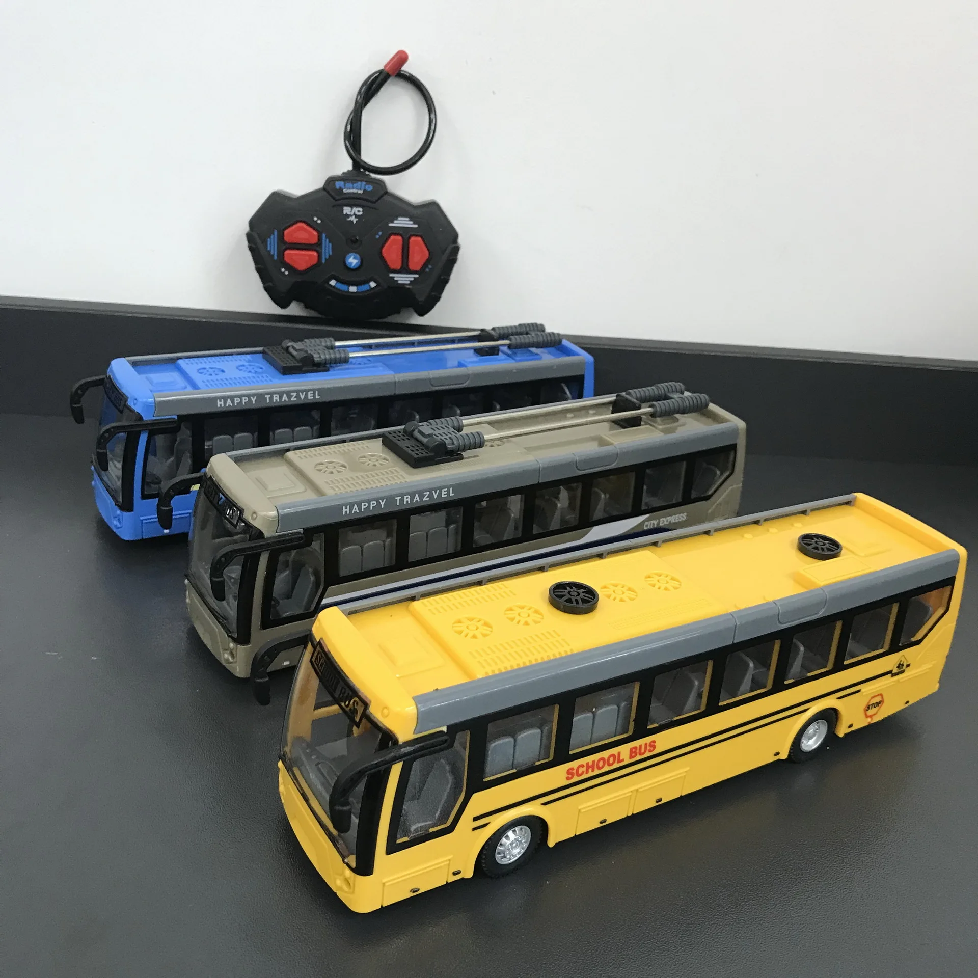 New Children Toy Car Charging Remote Control Car Wireless Remote Control Bus Tourist Sightseeing Bus Boy Toy Gift