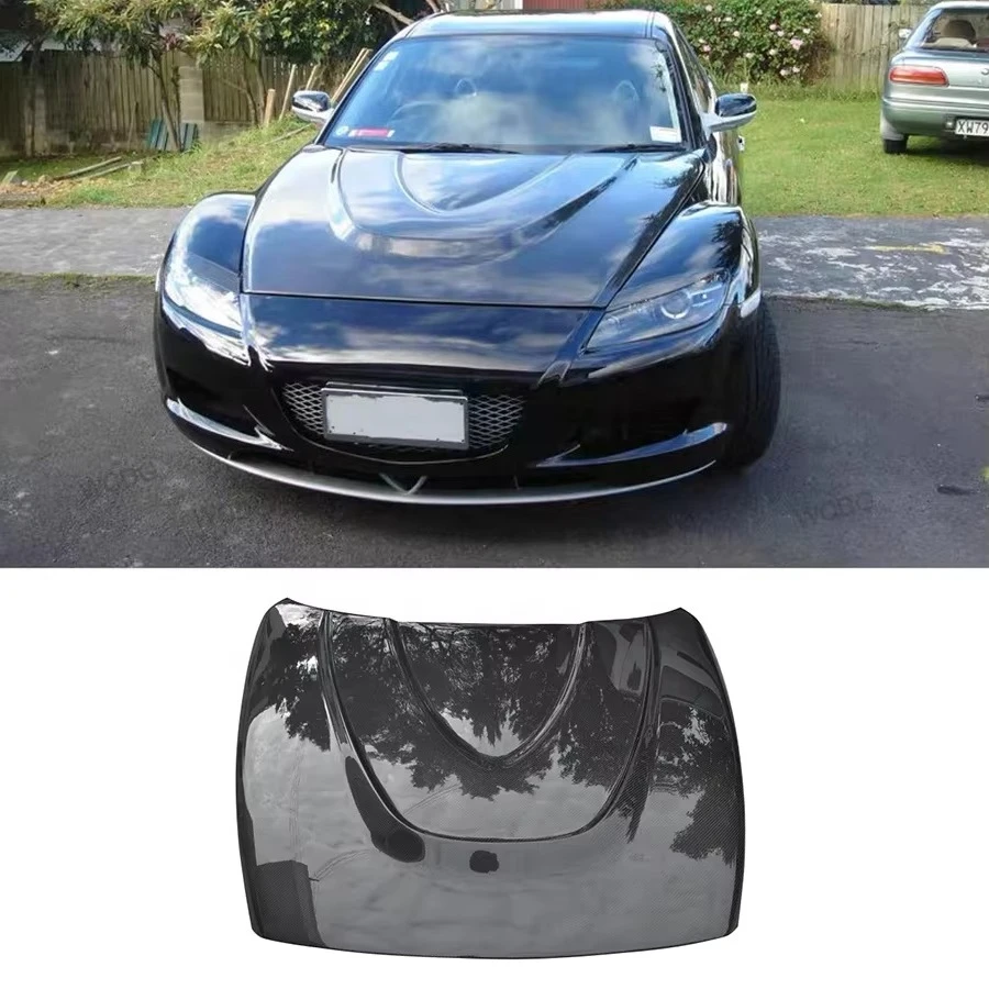 

Carbon Fiber Front Hood For 2003-2009 Mazda RX8 Front Engine Hood Bonnet Cover Car Bodykit