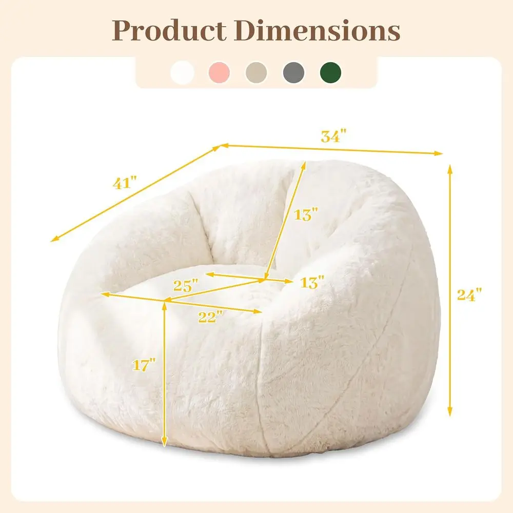 Big Bean Bag Chairs or Adults, Comy aux ur Giant Bean Bag Chair | uy Oversized Bean Bags with Back Support & oam illed, Reading