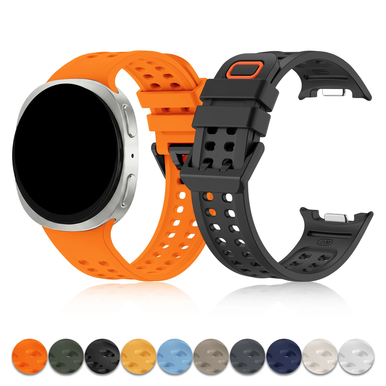 Original 1:1 Silicone Band For Samsung Galaxy Watch 9/8 40mm 44mm Strap Replacement Bracelet correa Galaxy Watch 8 Classic 46mm