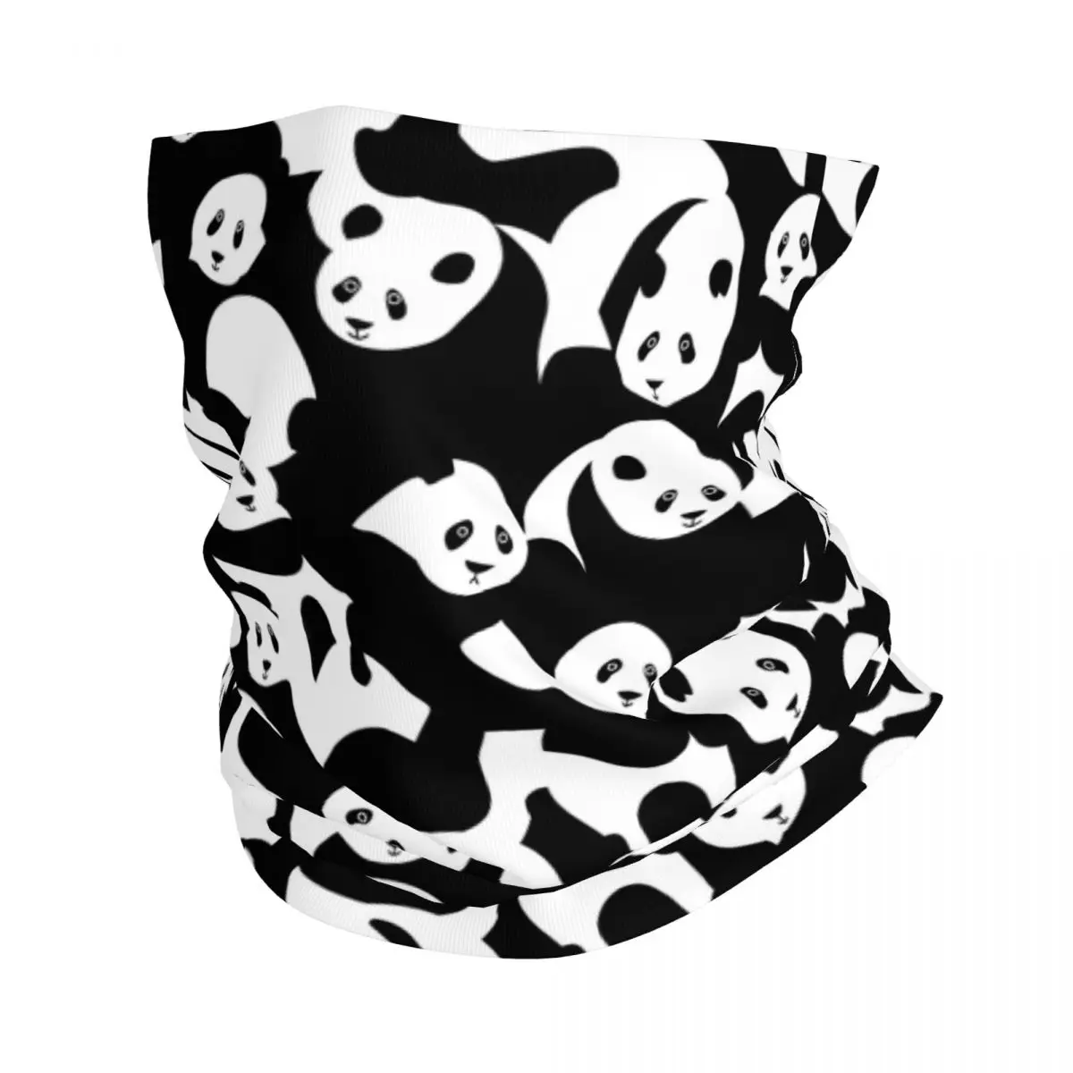 Panda White And Black Bandana Neck Cover Wrap Scarf Balaclava Cycling Unisex Adult Breathable