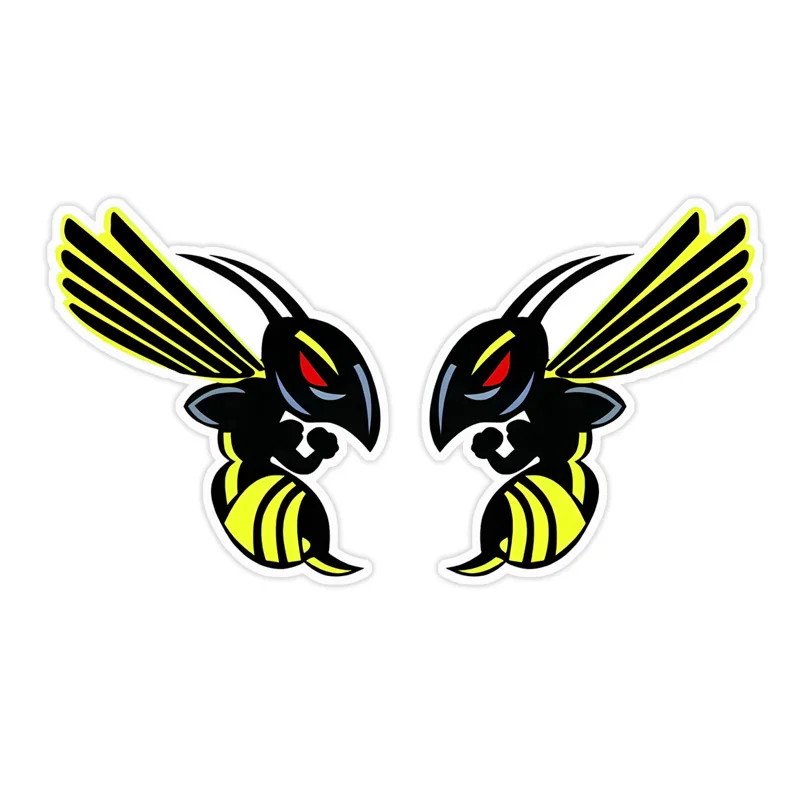 2-Pack of Creative Bumblebee-themed Car Stickers, 9.5x11cm ,Used to Decorate Vehicles and Laptops, Durable Vinyl Decal