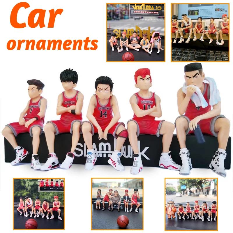 Car Telephone Number Plate Interior Anime Decoration SLAM DUNK Hanamichi Sakuragi Action Figure Ornament Auto Accessories Gifts