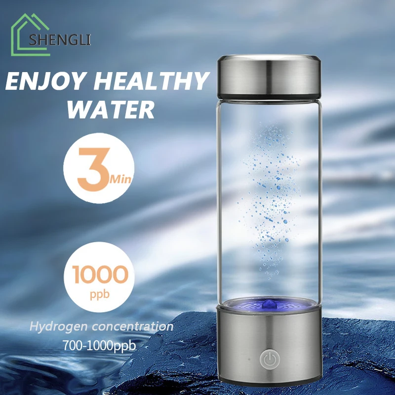 

450ml Hydrogen Water Generator Bottle Rich hydrogen Water Cup Anti Aging Smart Water Cup H2 Inhalation device