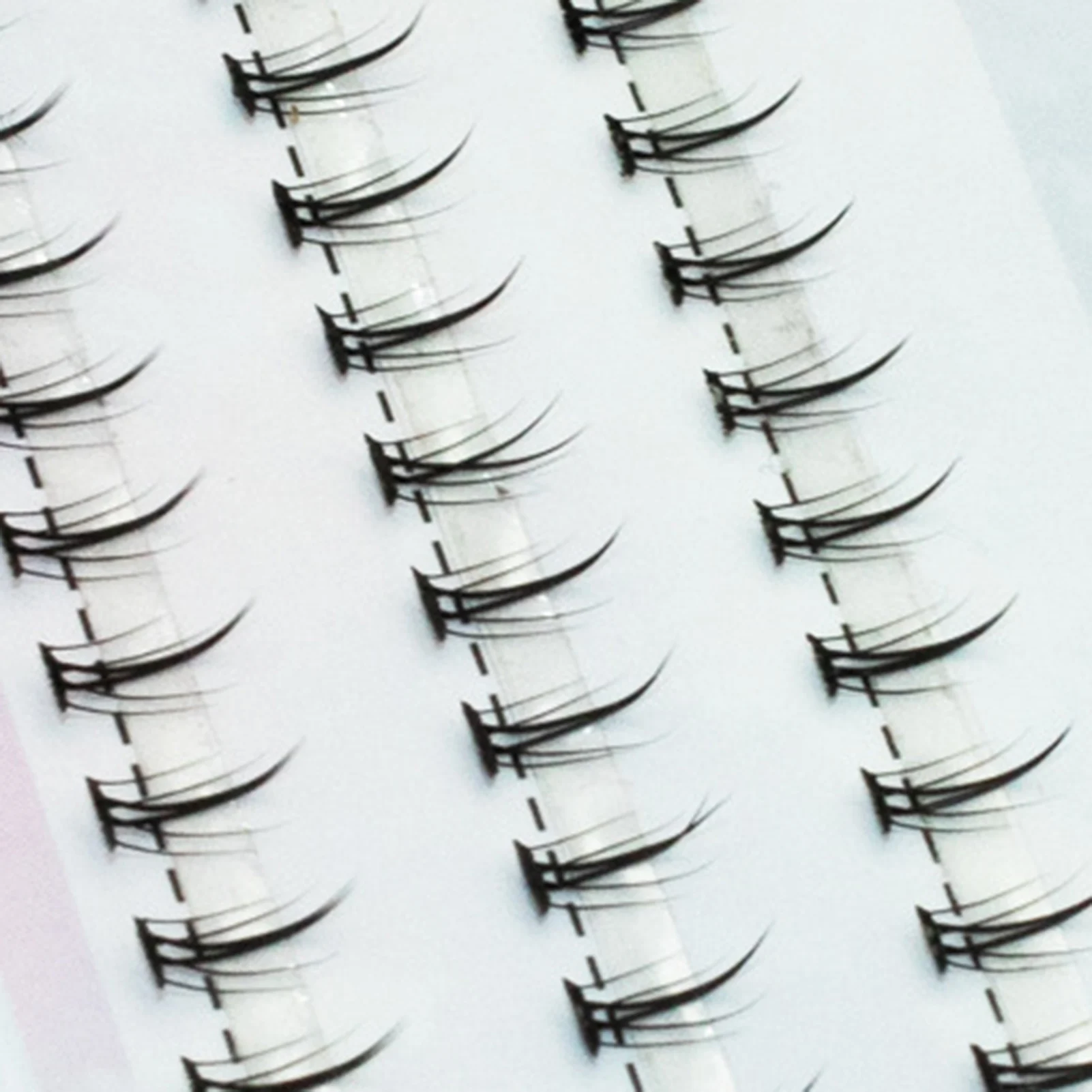 3 file di coda di pesce segmentata ciglia finte inferiori occhi dall'aspetto naturale più grande estensione ciglia sottili per strumenti di trucco di bellezza