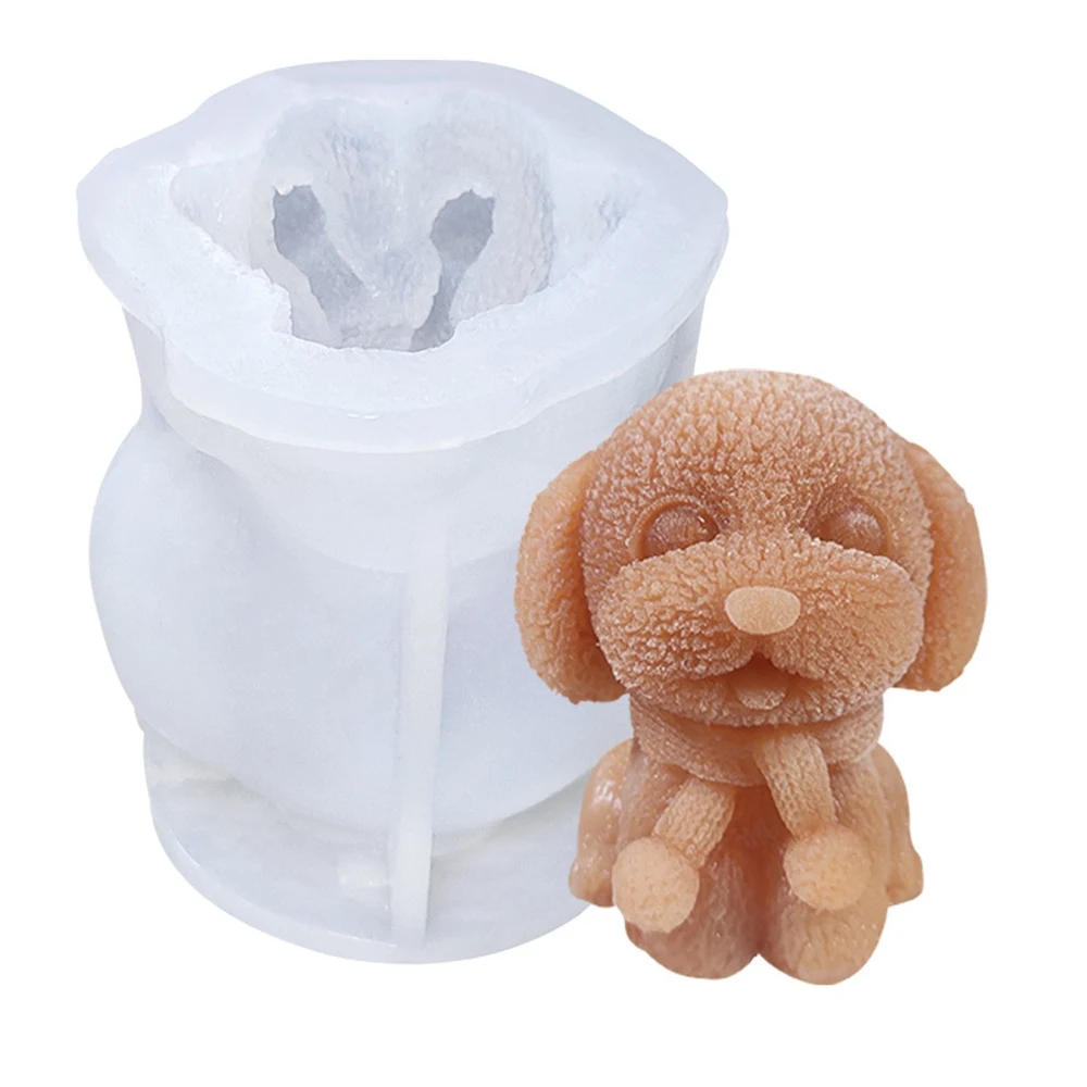 

Teddy Dog Ice Block Silicone Mold Incense Candle Mold DIY Candle Silicone Mold Scented Making Tools 3D DIY Handmade Fragrance