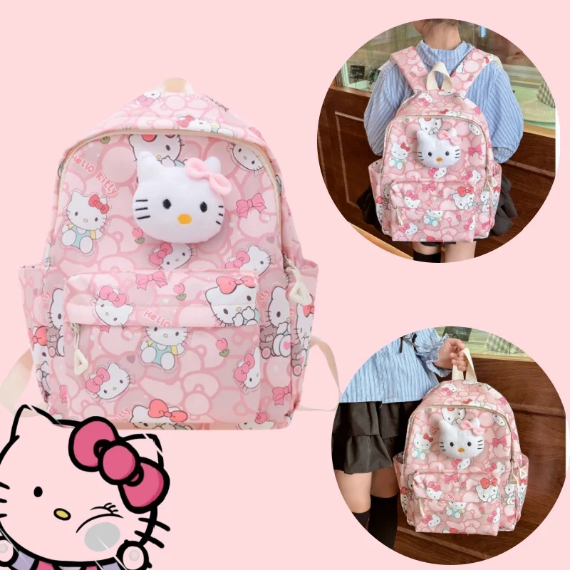 

Kindergarten Children School Bag HelloKittys Kuromi Backpack Girls School Bags Cartoon Kids Satchel School Stationery Gifts