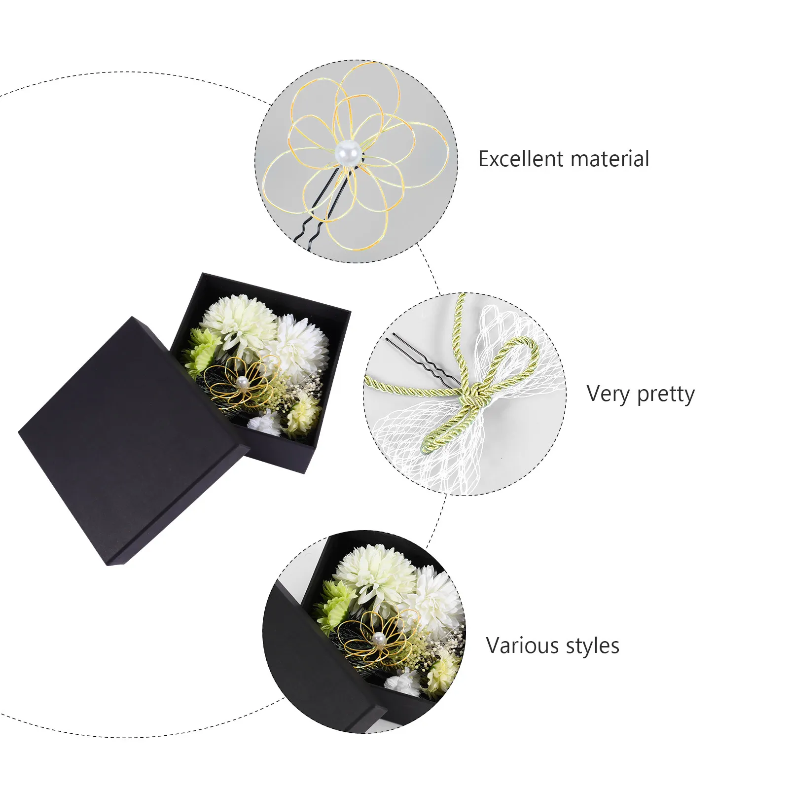 

Аксессуар для волос для женщин, декоративное украшение для головы, свадебный головной убор для невесты в японском стиле