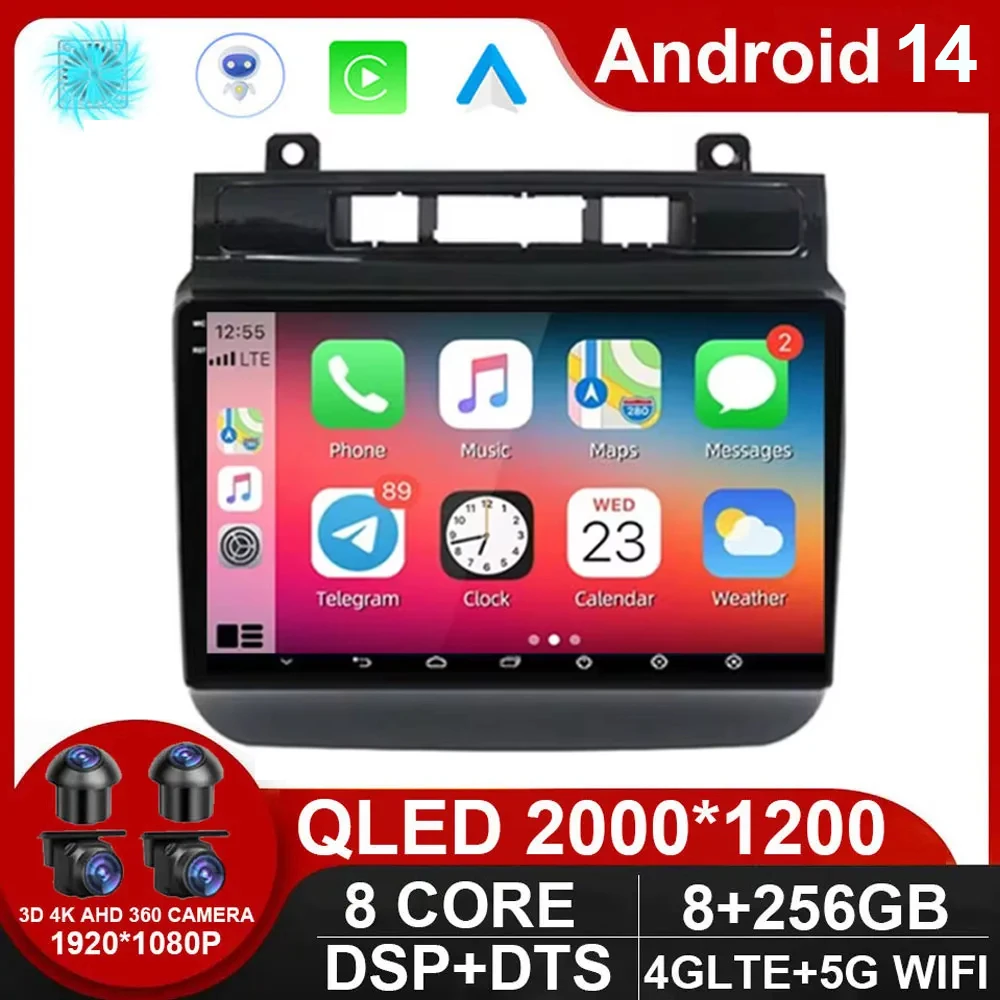 

For Volkswagen Touareg FL NF 2010 - 2018 Car Radio Multimedia Video Player Navigation stereo GPS Android 14 No 2din 2 din dvd