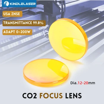 CO2 Focus Lens USA CVD Lens CO2 12/15/18/20 FL25.4/38.1/50.8/63.5/76.2/101.6/127/160mm for CO2 Laser Engraving Cutting Machine