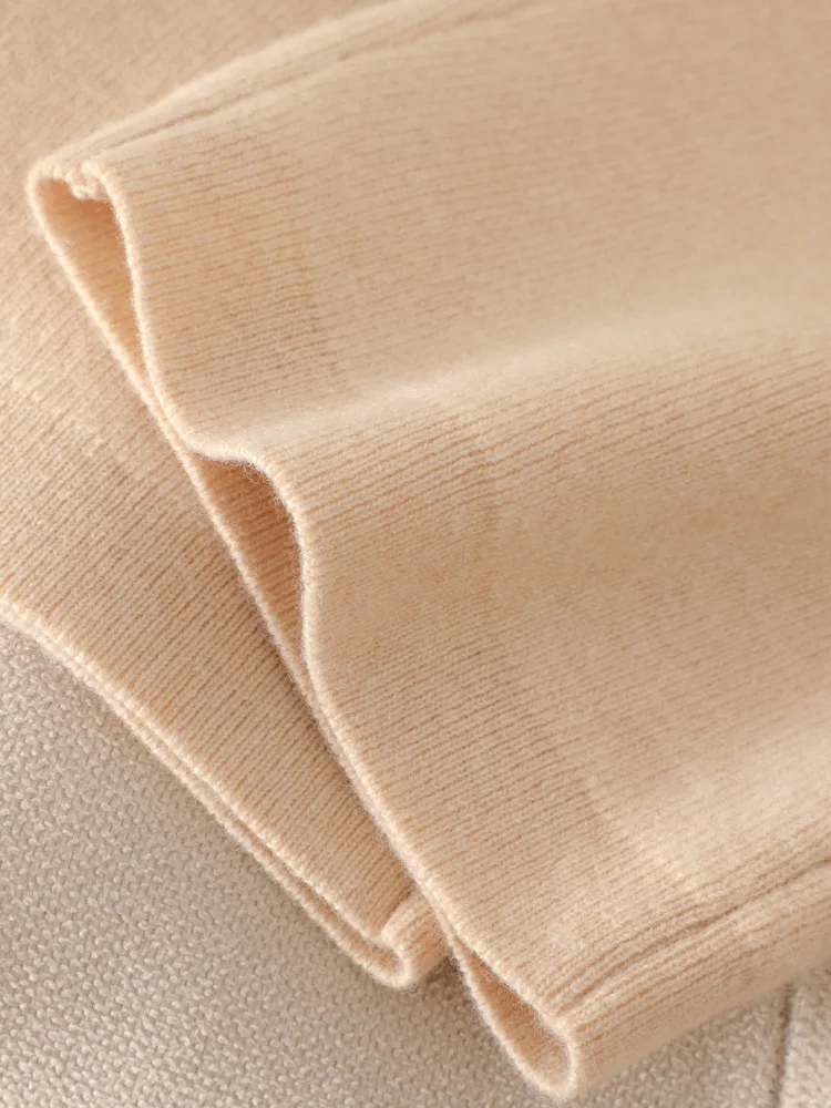 Women 100% Merino Wool Pants Autumn Winter Thick Warm Soft Comfortable Pencil Pants New Fashion Elastic Waist Knitted Trousers