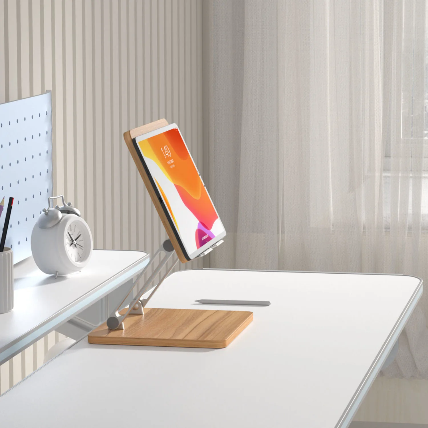 1 قطعة قابل للتعديل اللوحي حامل خشبي سبائك الألومنيوم تصميم سطح المكتب الخشب باد حامل اللوحي الرسم حامل باد حامل اللوحي Accory