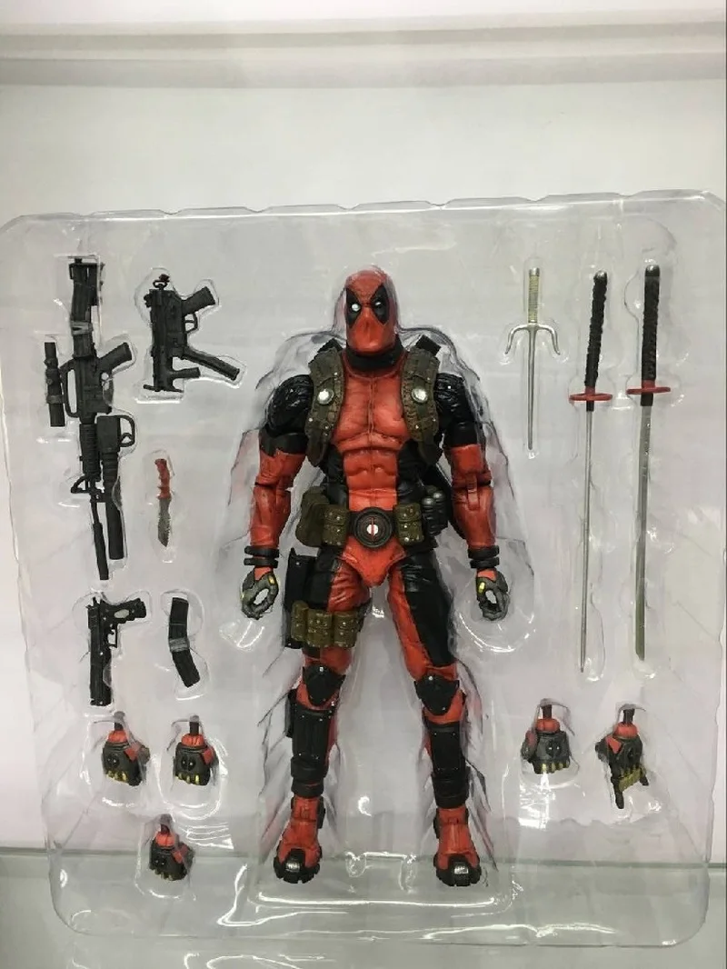 Hot Toys Marvel X-men Deadpool Action Figures Comic Version Collectable Movable Model Doll Children Gifts Desktop Ornaments Toy